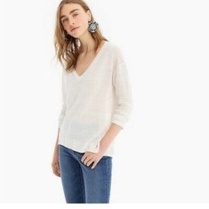 J Crew linen v-neck sweater